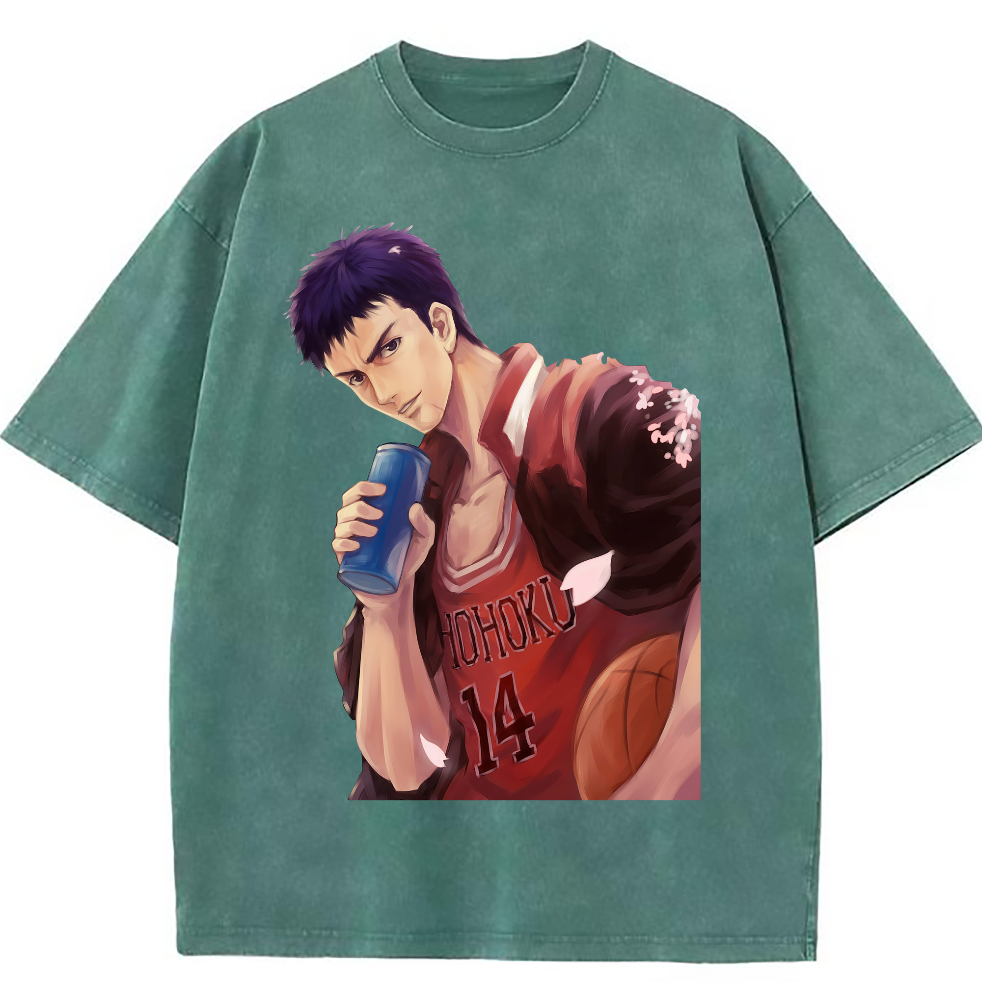 （画像用） SLAM DUNK／スラムダンク 綿100% ヴィンテージ風 半袖Tシャツ（フロントプリント）